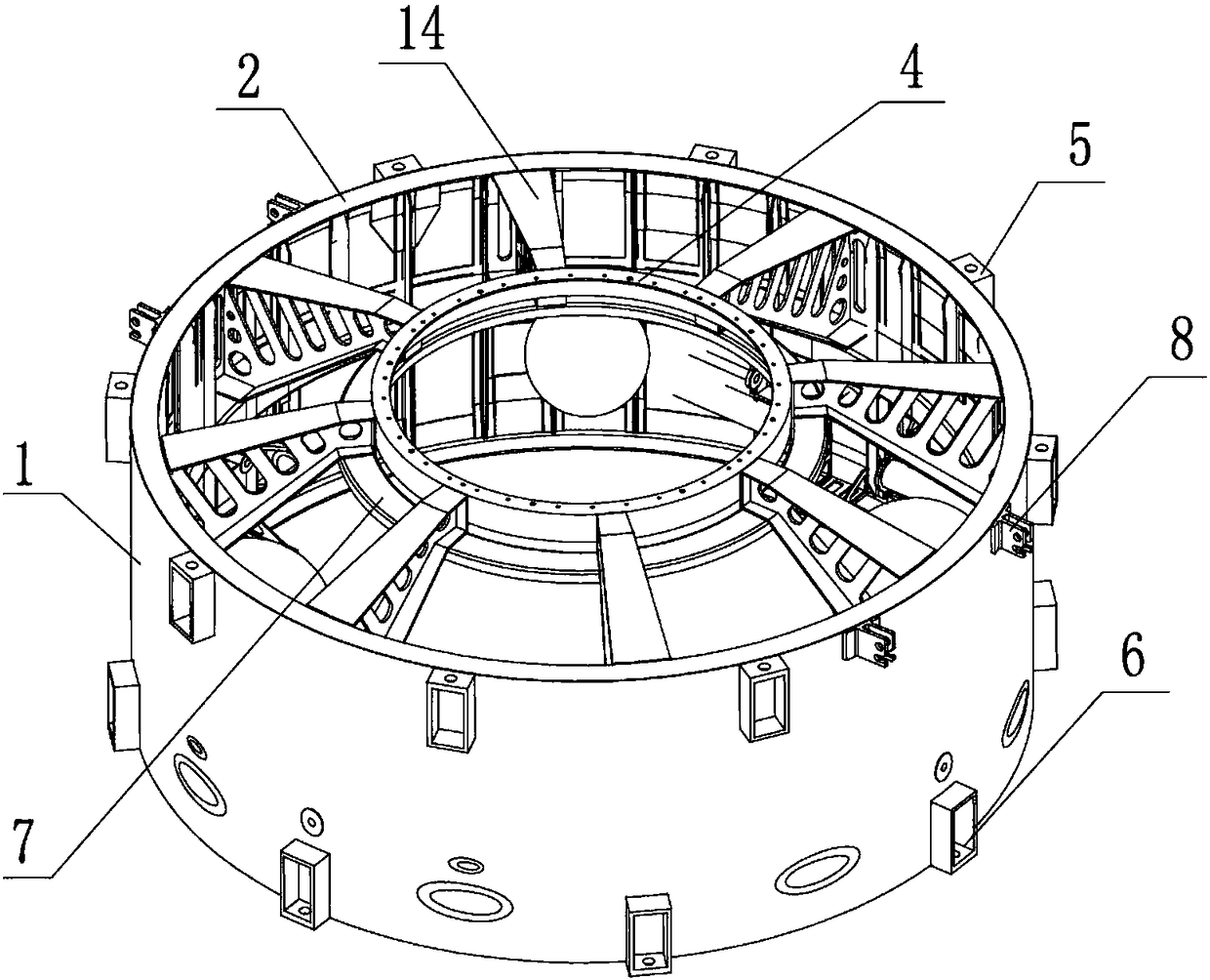 Instrument cabin structure of a carrier