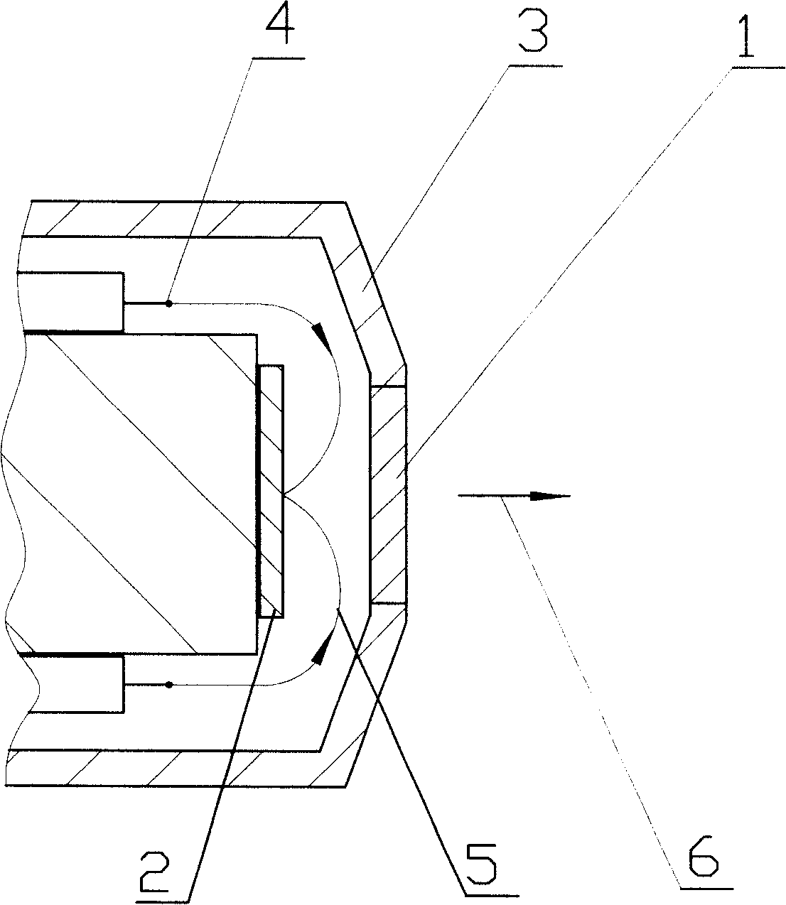 End-window X ray tube