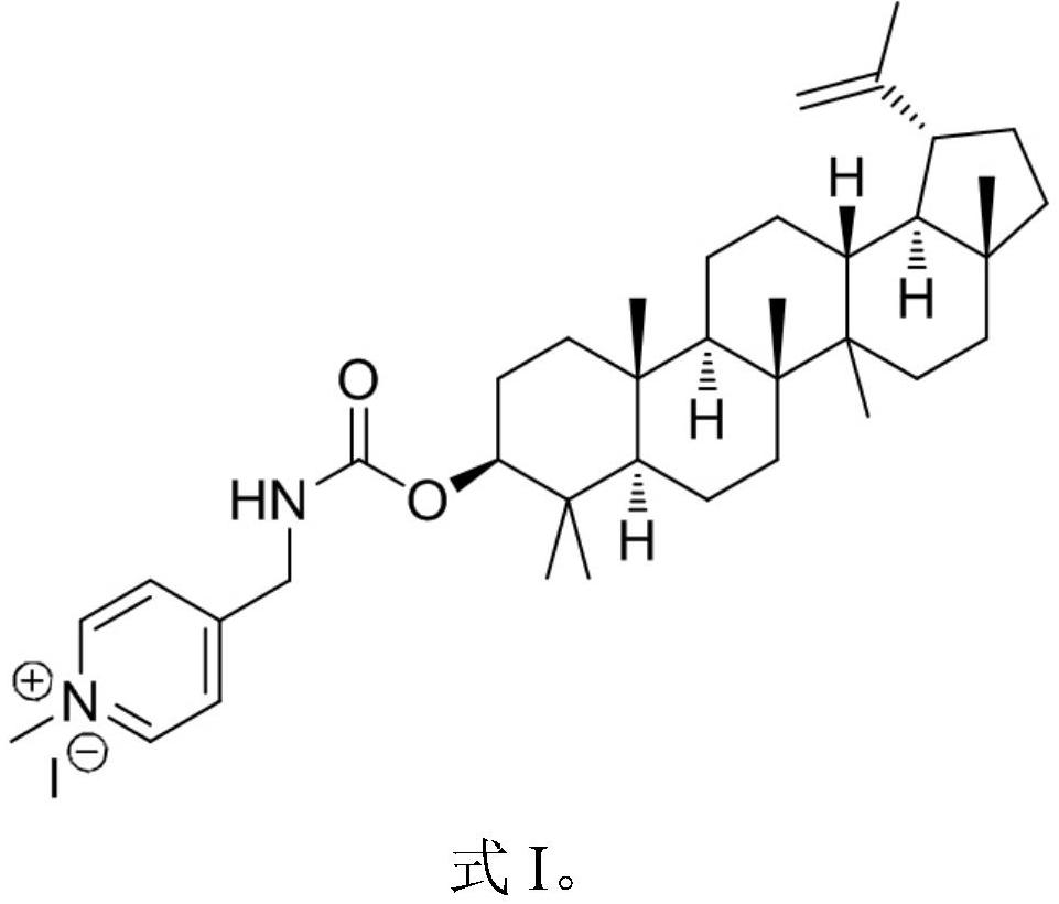 Lupeol pyridine quaternary ammonium salt derivative, preparation method and application thereof