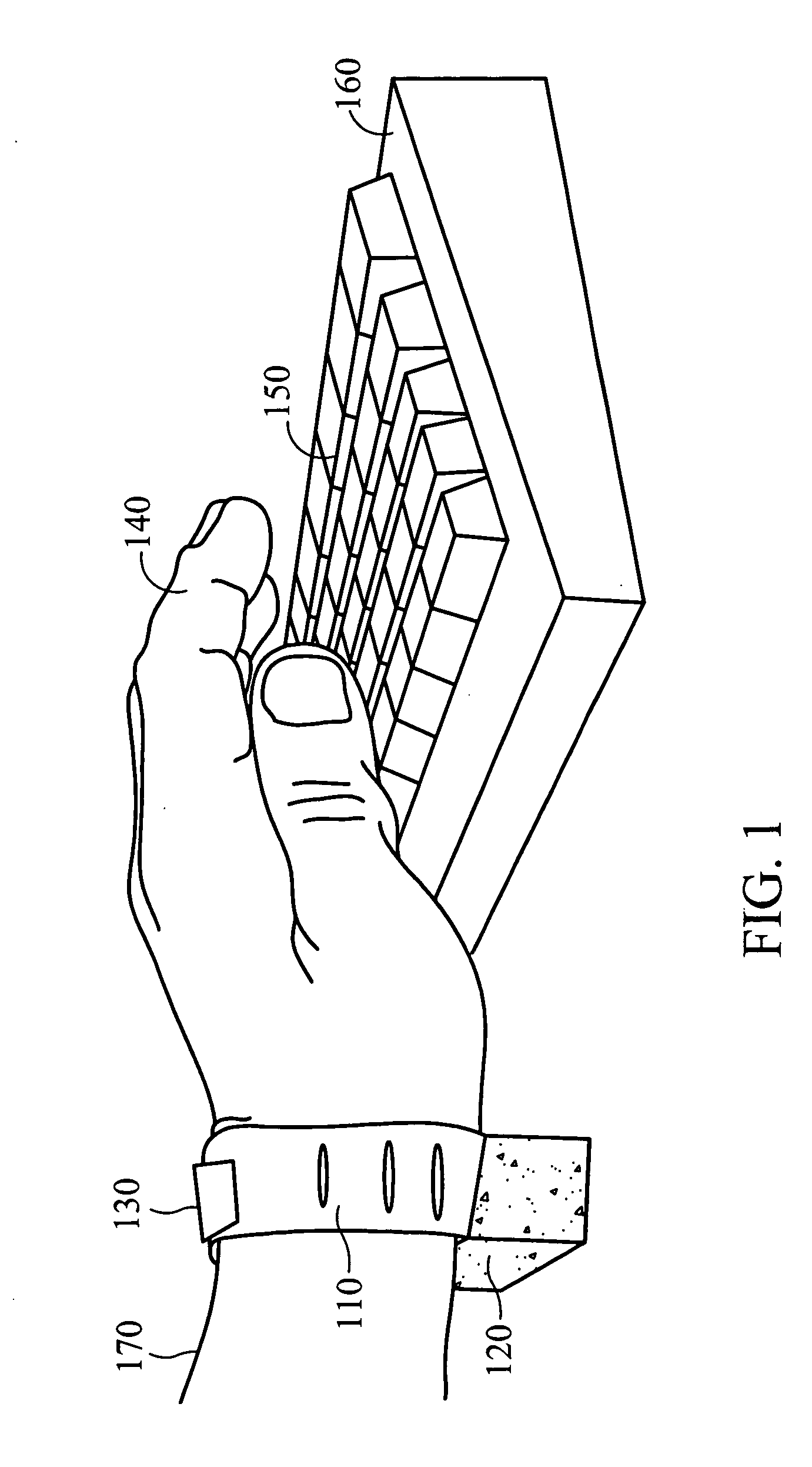 Wristband for keyboard and mouse use