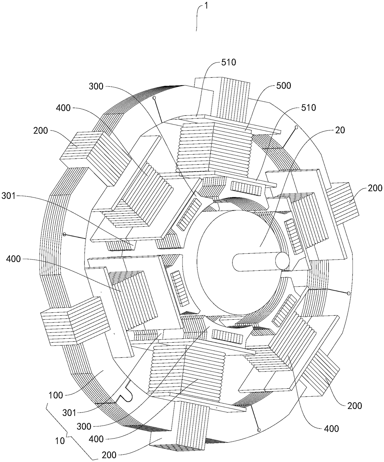 Stator and motor with same