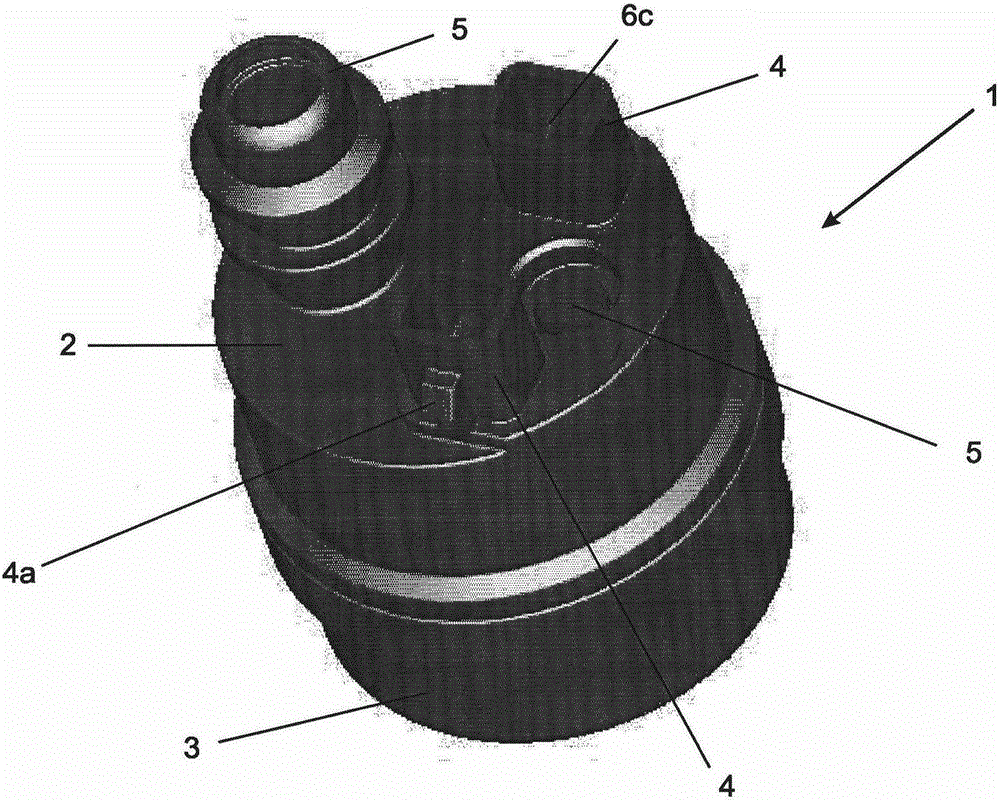 Support element for electric motor brush for fuel pump