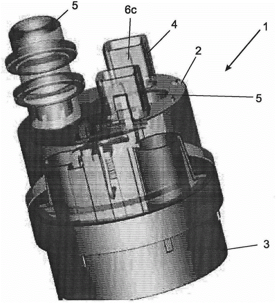 Support element for electric motor brush for fuel pump