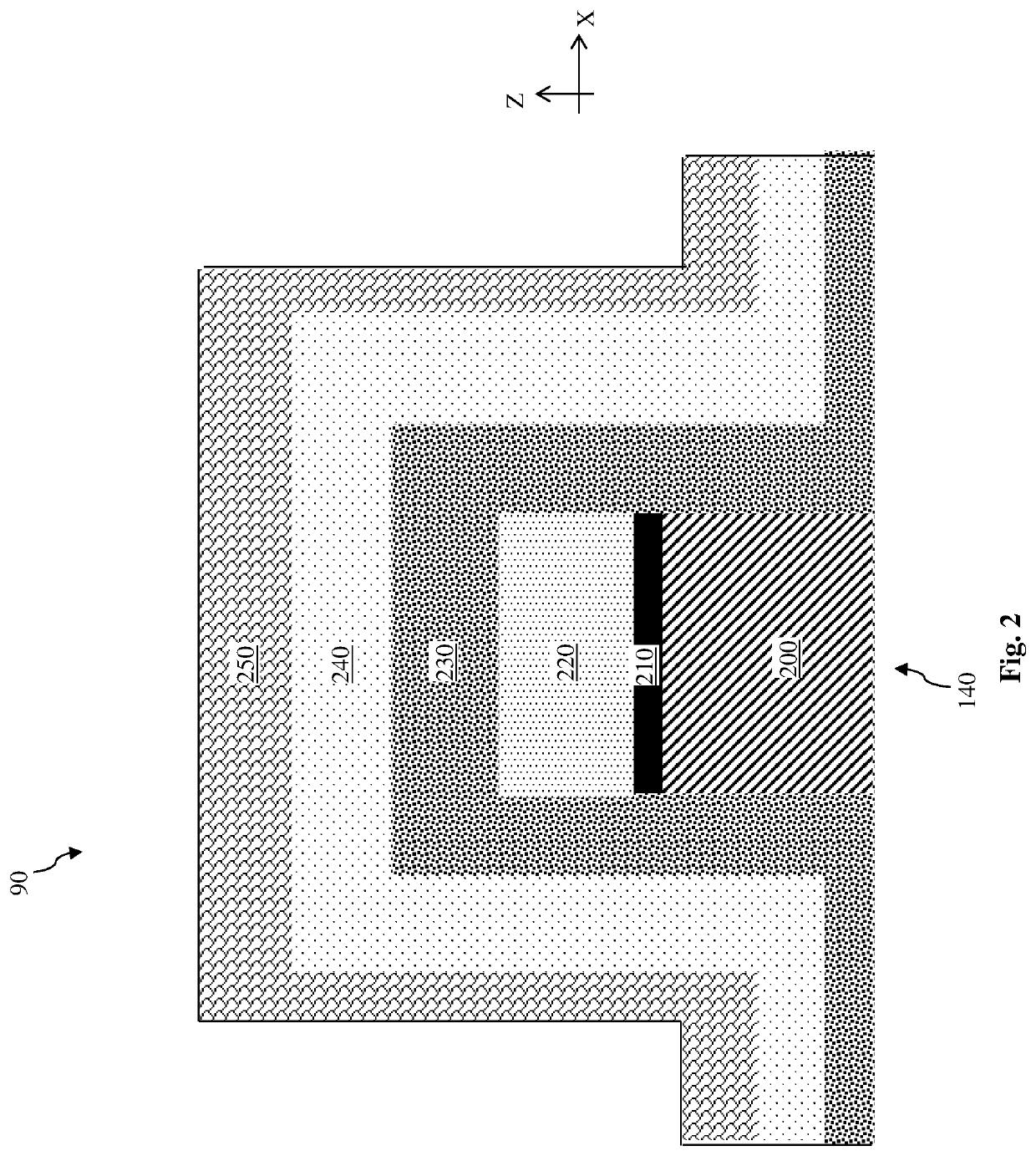 Air spacer for a gate structure of a transistor