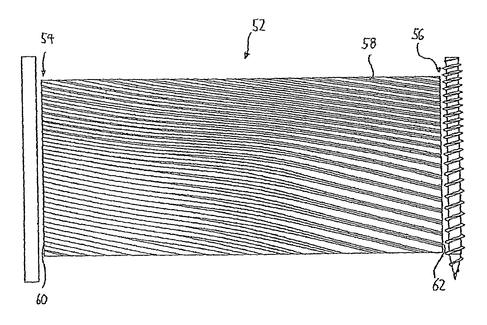 Method and rolling die for producing a screw with a variable thread pitch