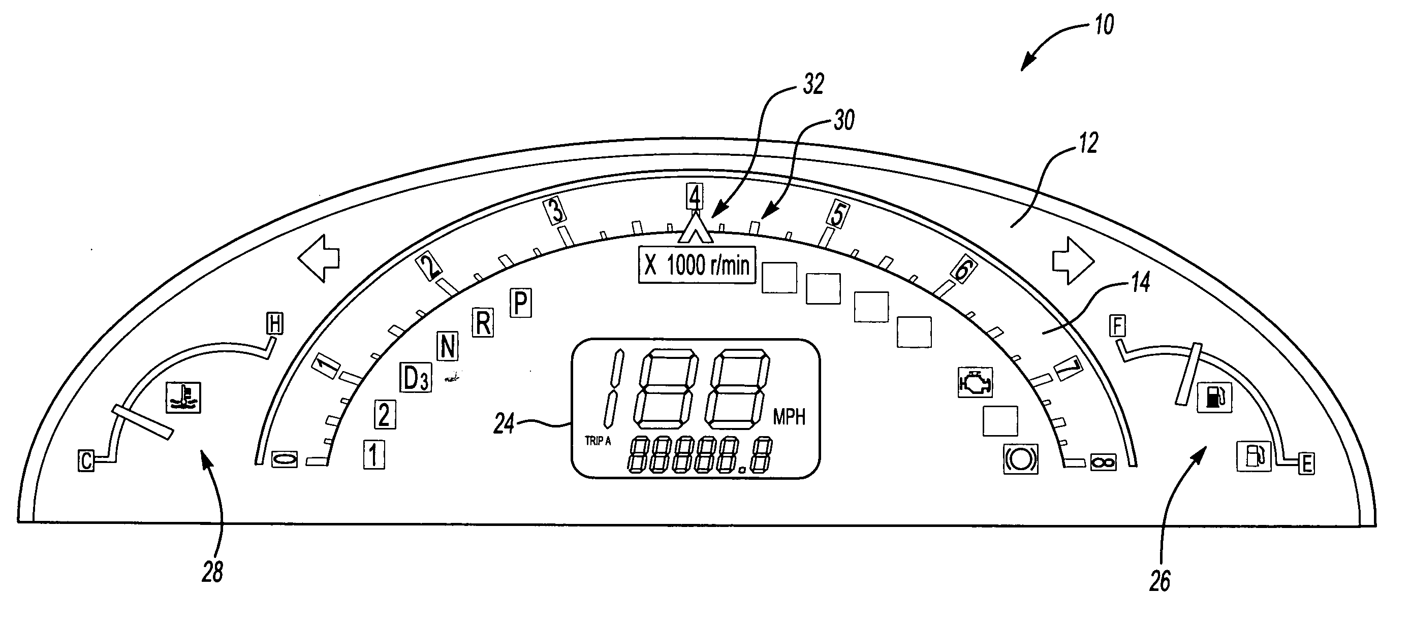 Generated pointer image for an instrument cluster display