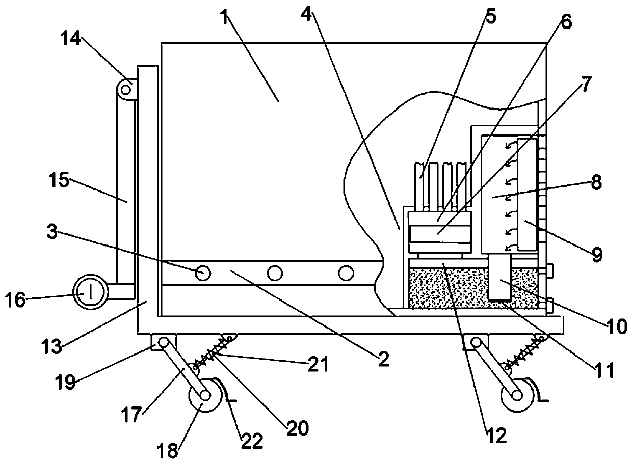 Novel case of desk computer and movable bracket of case