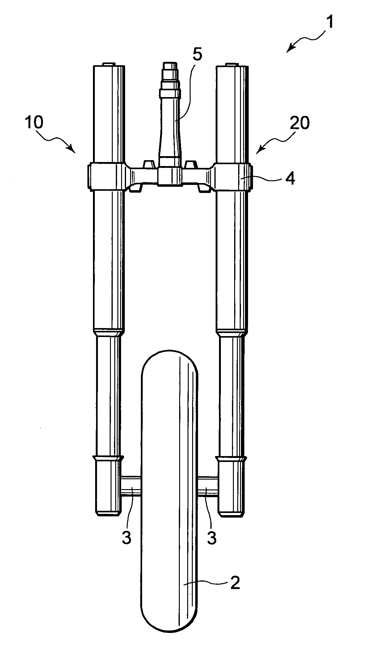 Front wheel supporting structure