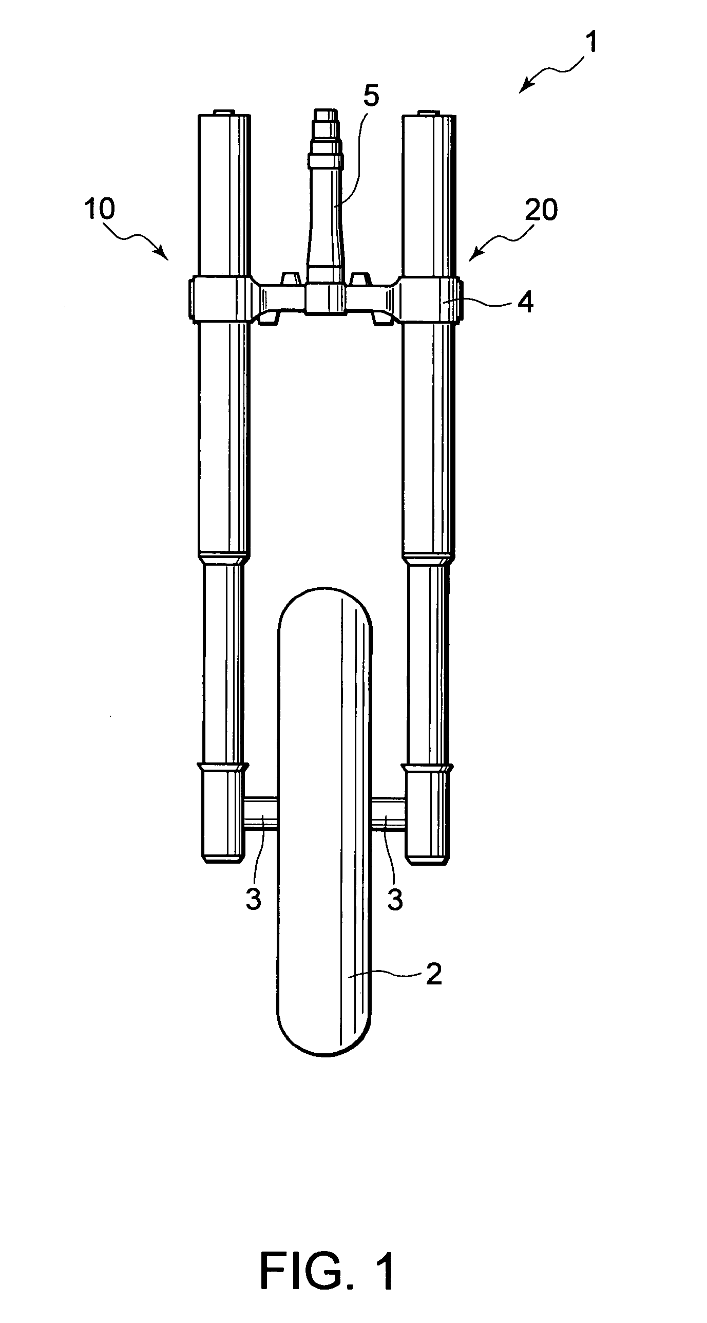 Front wheel supporting structure