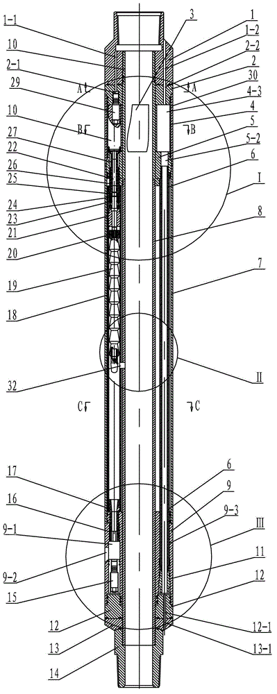 Liquid passing type electric-control layered polymer filling device