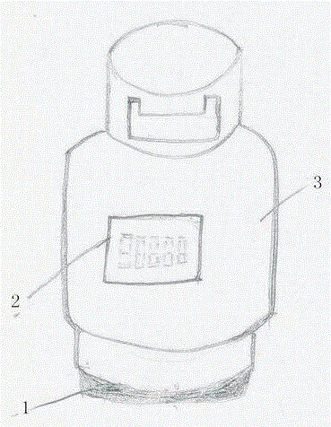 Gas bottle capable of displaying gas storage capacity