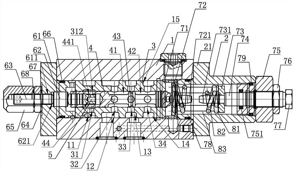 Constant pressure control valve of large-flow high-pressure plunger pump