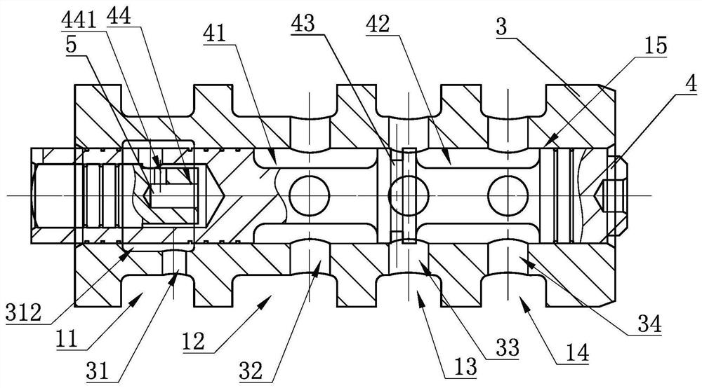 Constant pressure control valve of large-flow high-pressure plunger pump