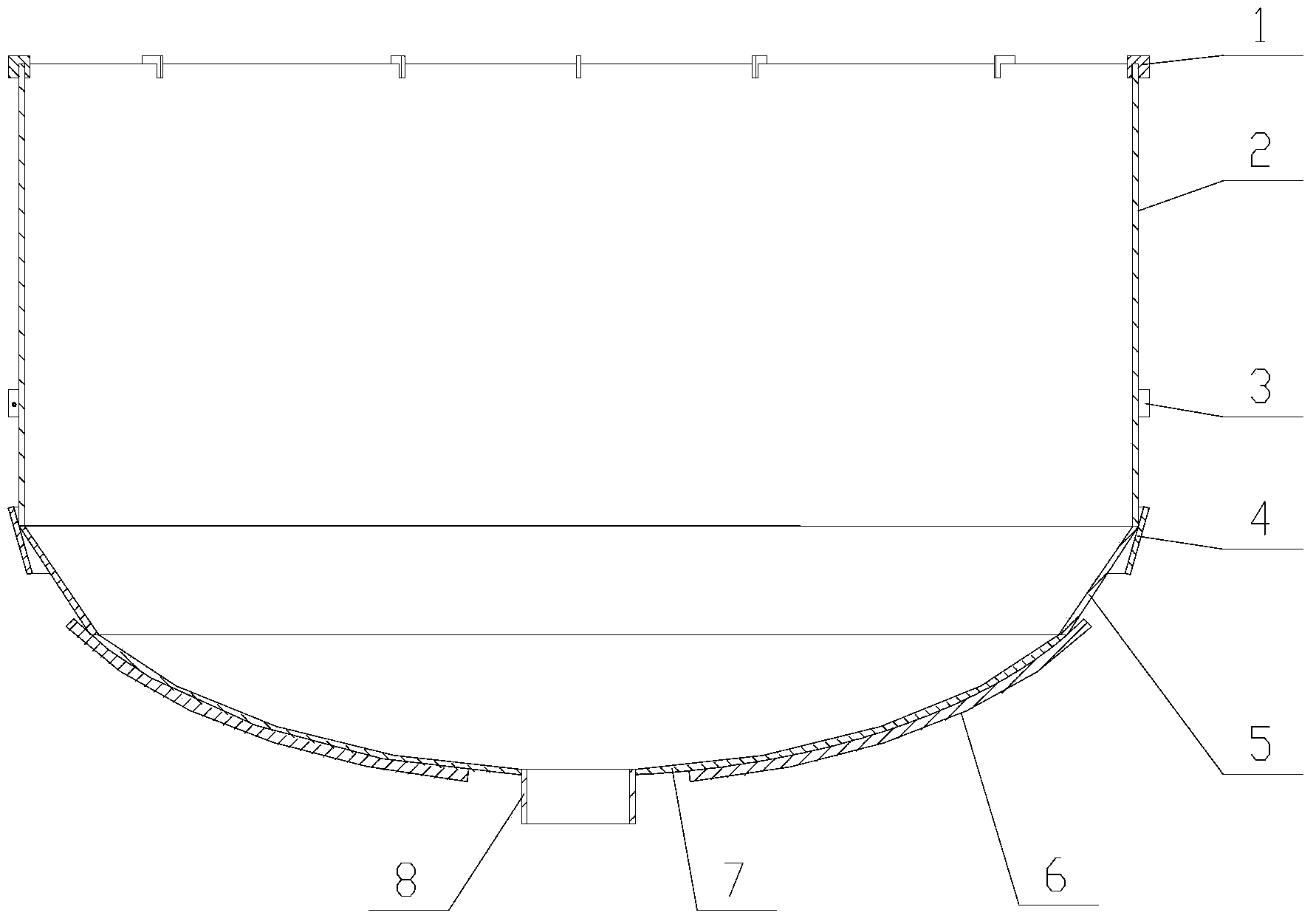 Lining plate for protecting self-evaporator from wear and corrosion