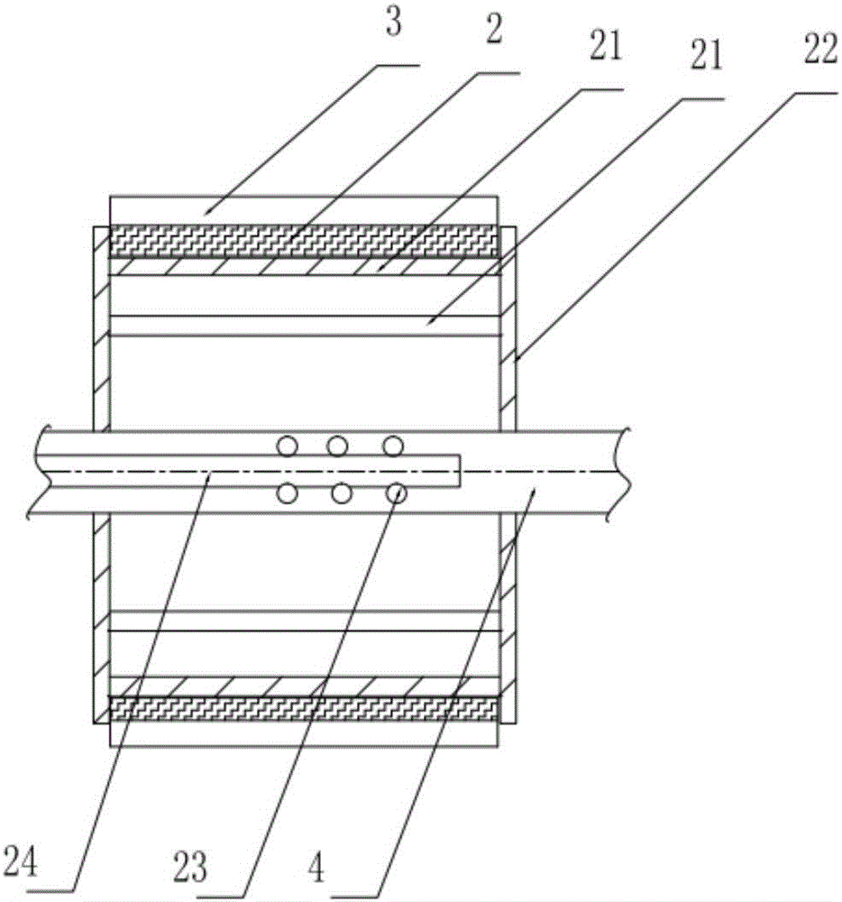 Particle material metering device