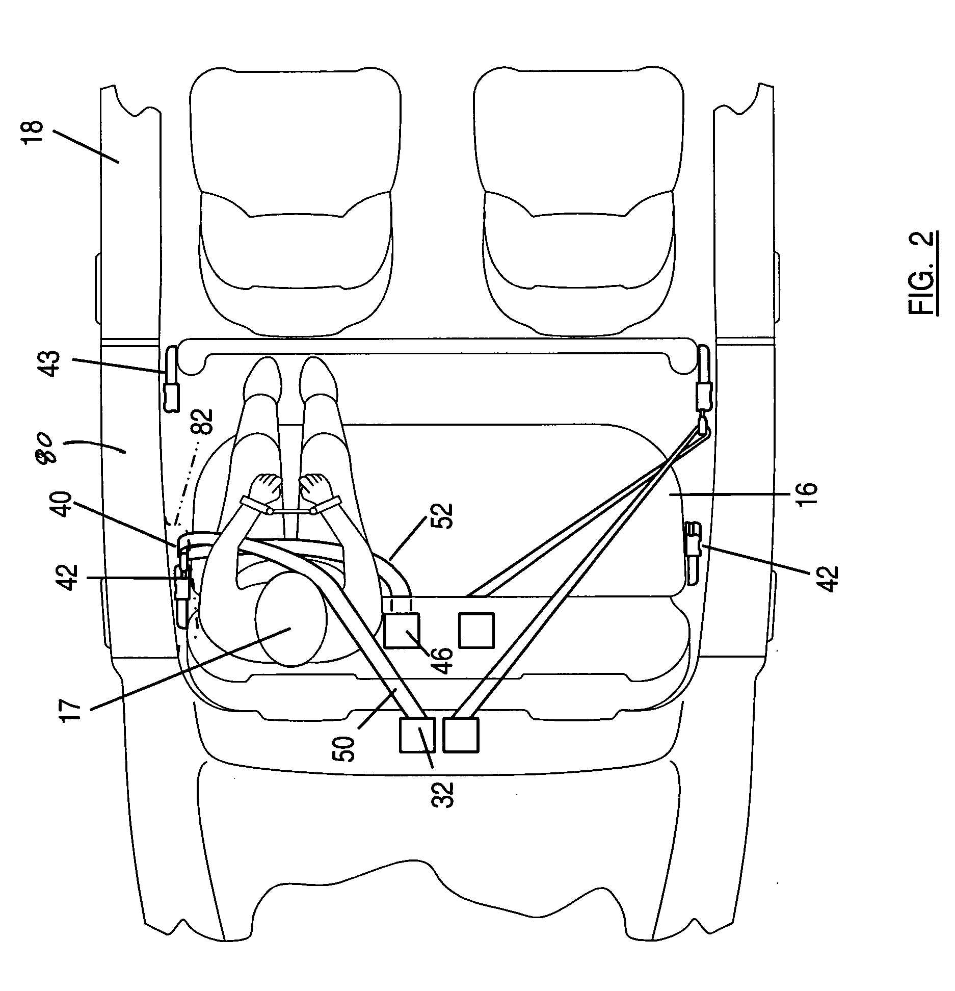 Safety restraint device for police vehicle