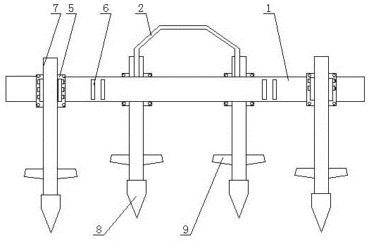 Farmland soil deep ploughing device