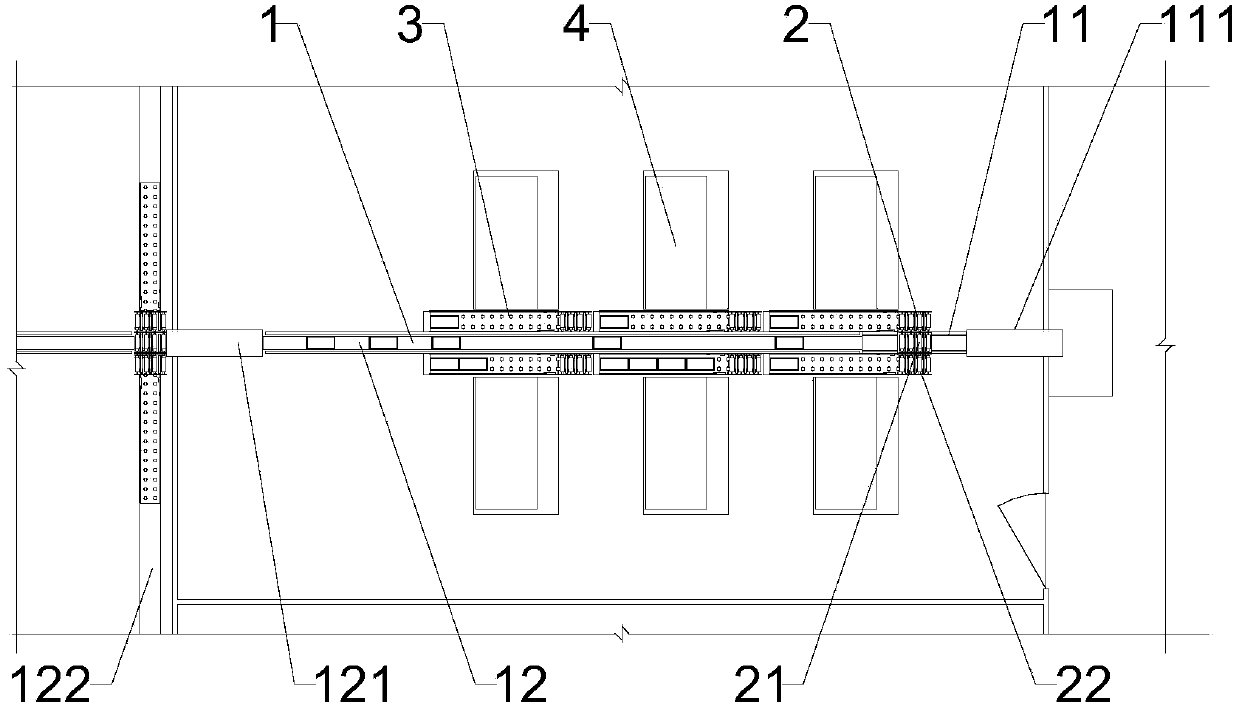 A material transfer method in the production process of a venous compounding room