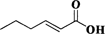 Method for synthesizing (E)-2-hexenoic acid