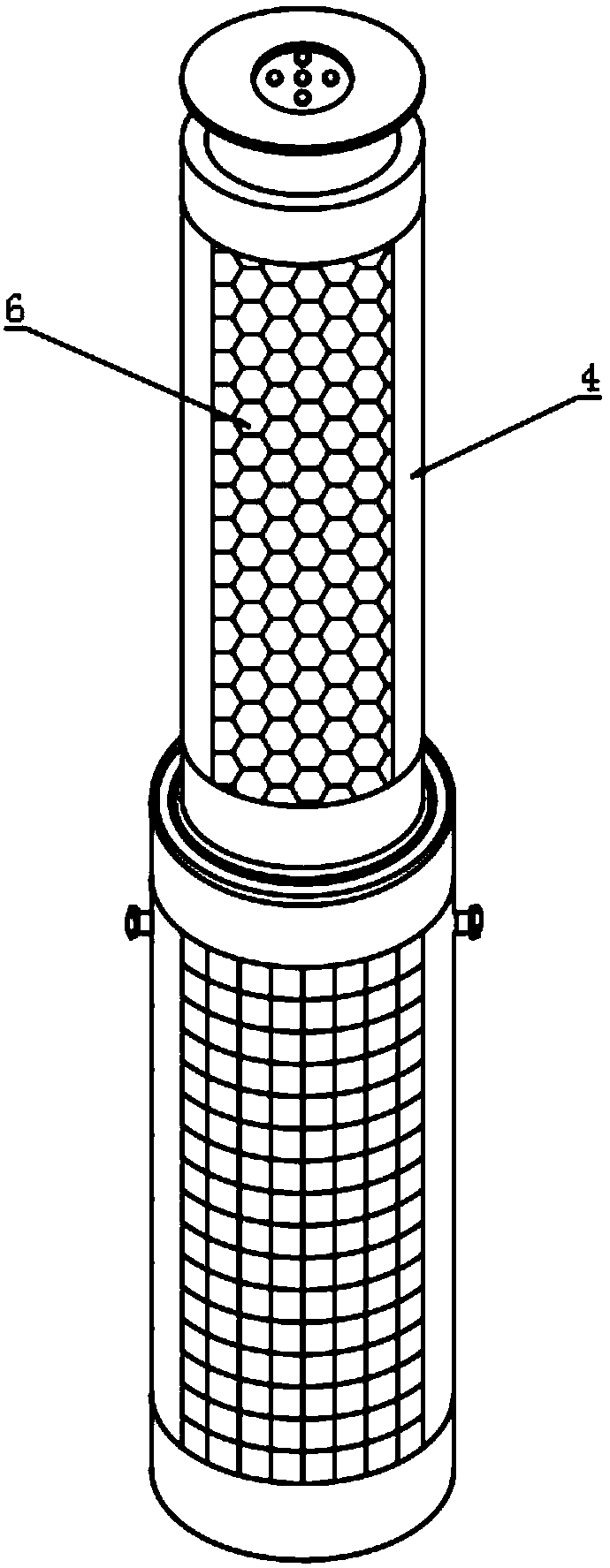 Column-type household ceramic heater