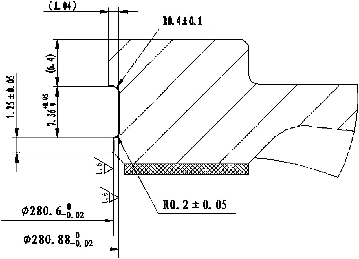 Repairing method for deformation of inner hole in rear end of intermediate case