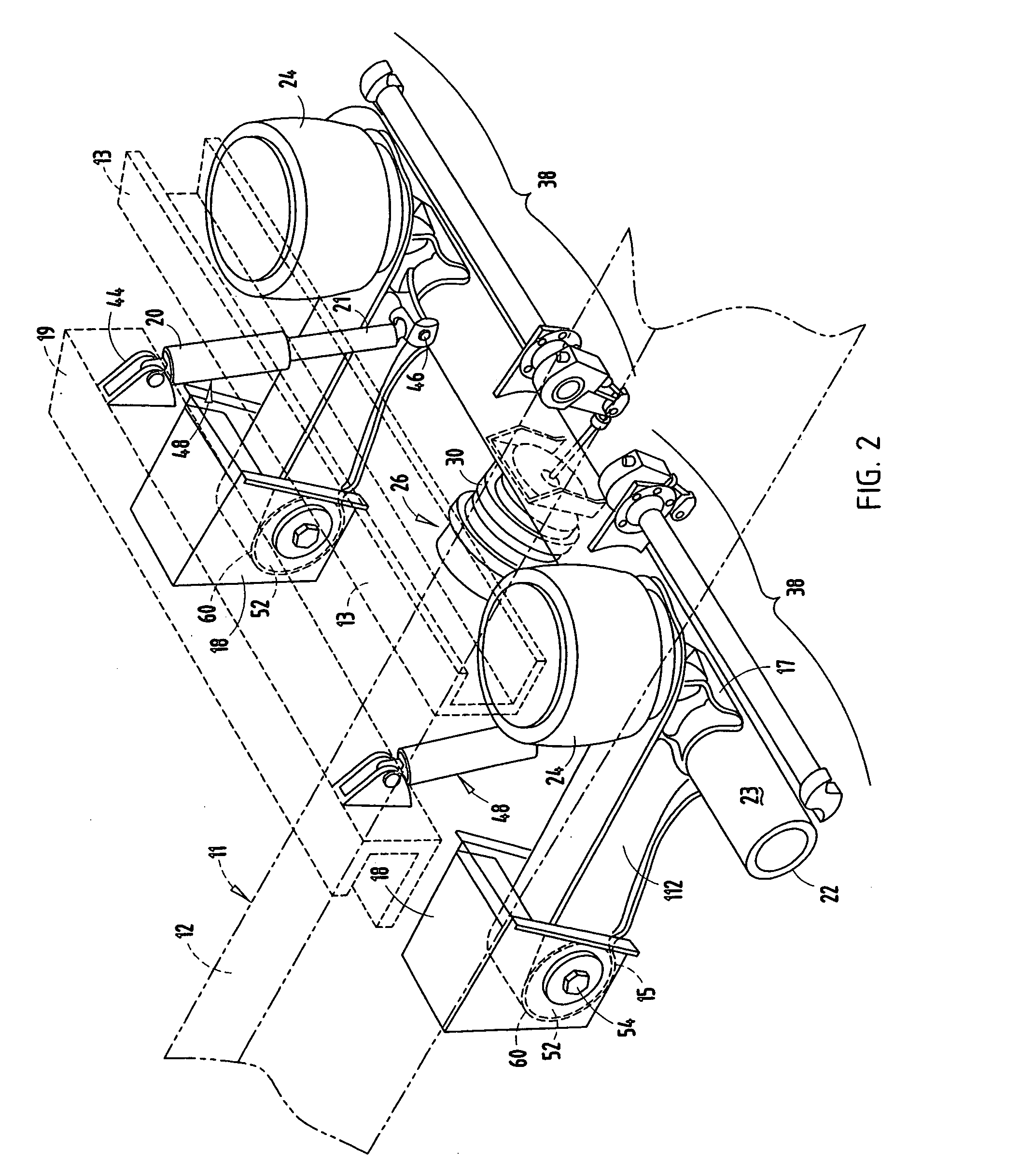 Trailing arm suspension with optimized I-beam
