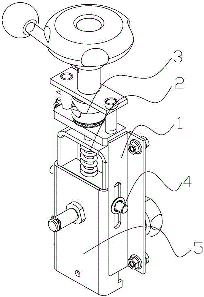 Quick tensioning mechanism for woodworking band saw machine and woodworking band saw machine