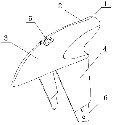 Motorcycle rear wheel fender