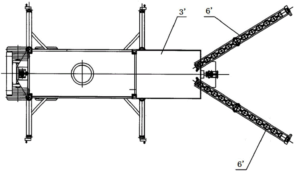 Anchoring truck horizontal support arm system and anchoring truck