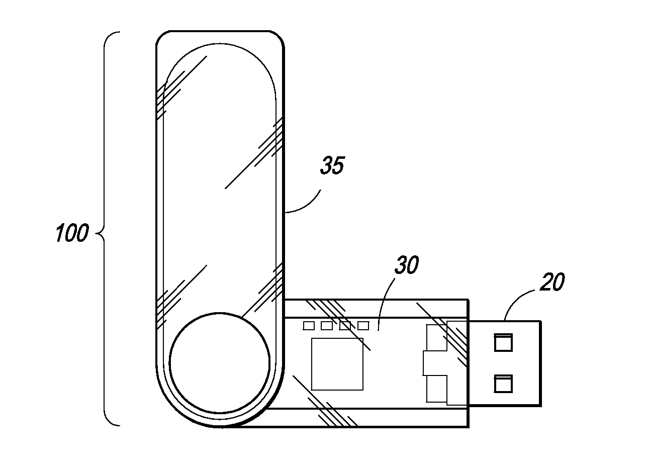 Portable medical storage device and program