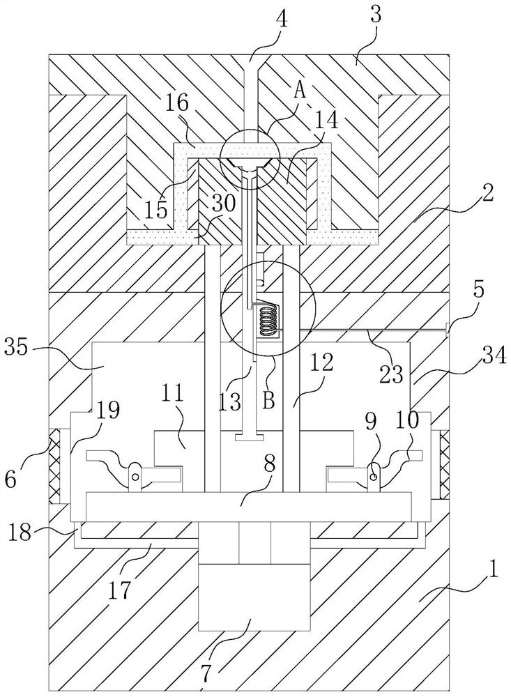 Secondary ejection die-casting die