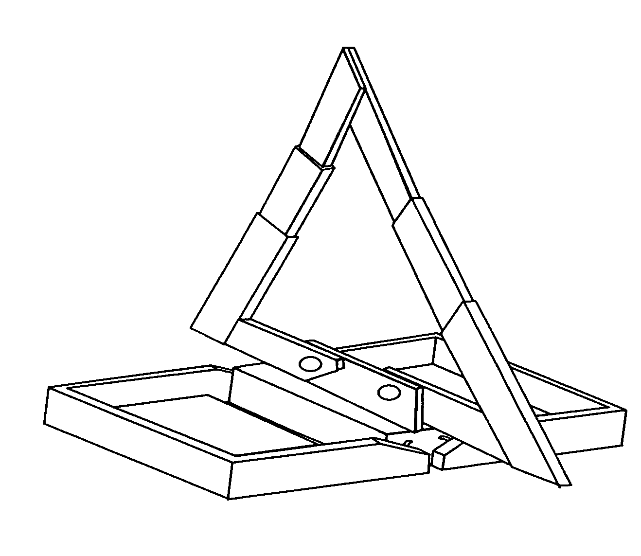 Triangular retractable safety marker