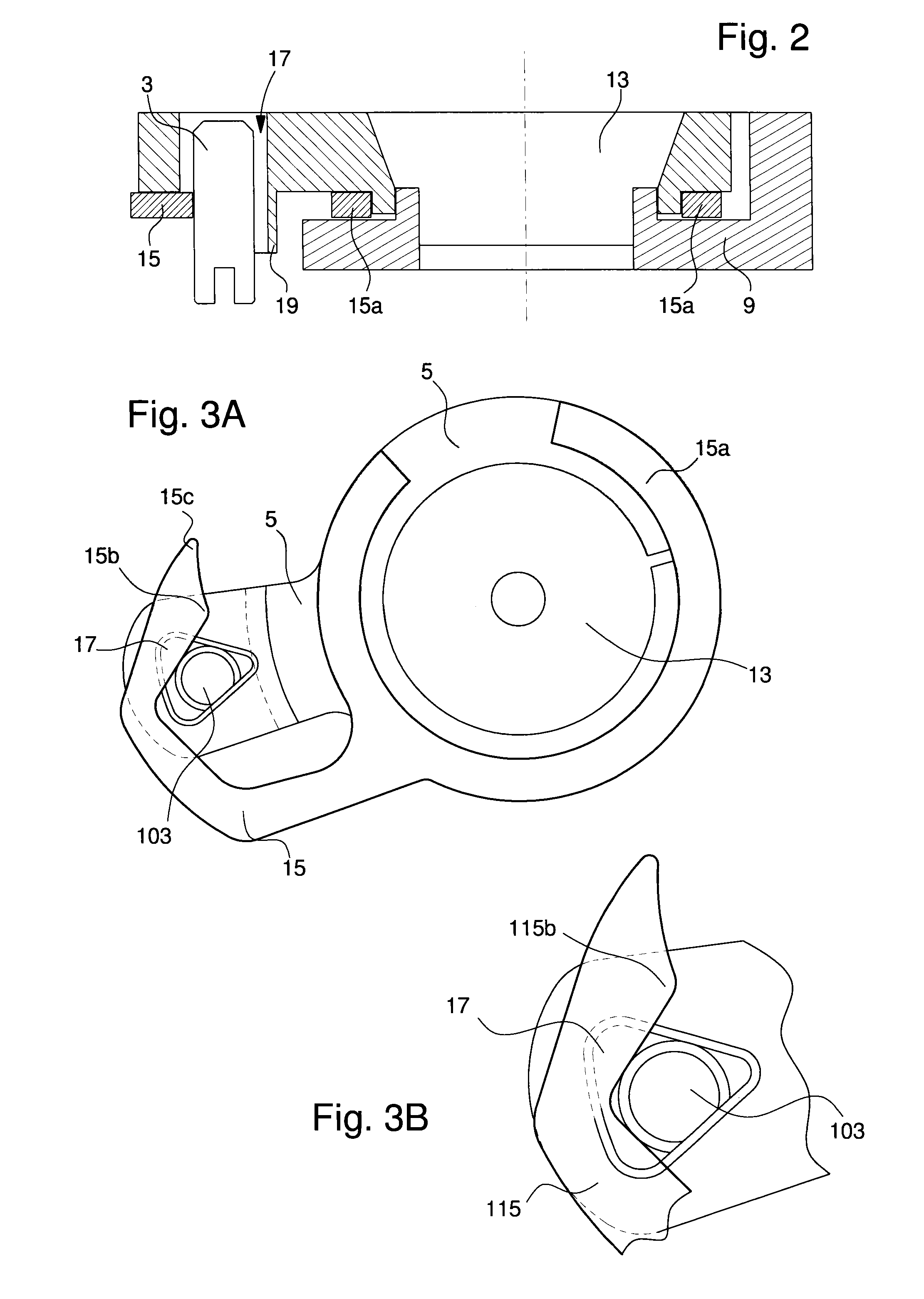 Mechanism for securing a balance spring stud to a balance bridge and sprung balance regulating device including such a mechanism