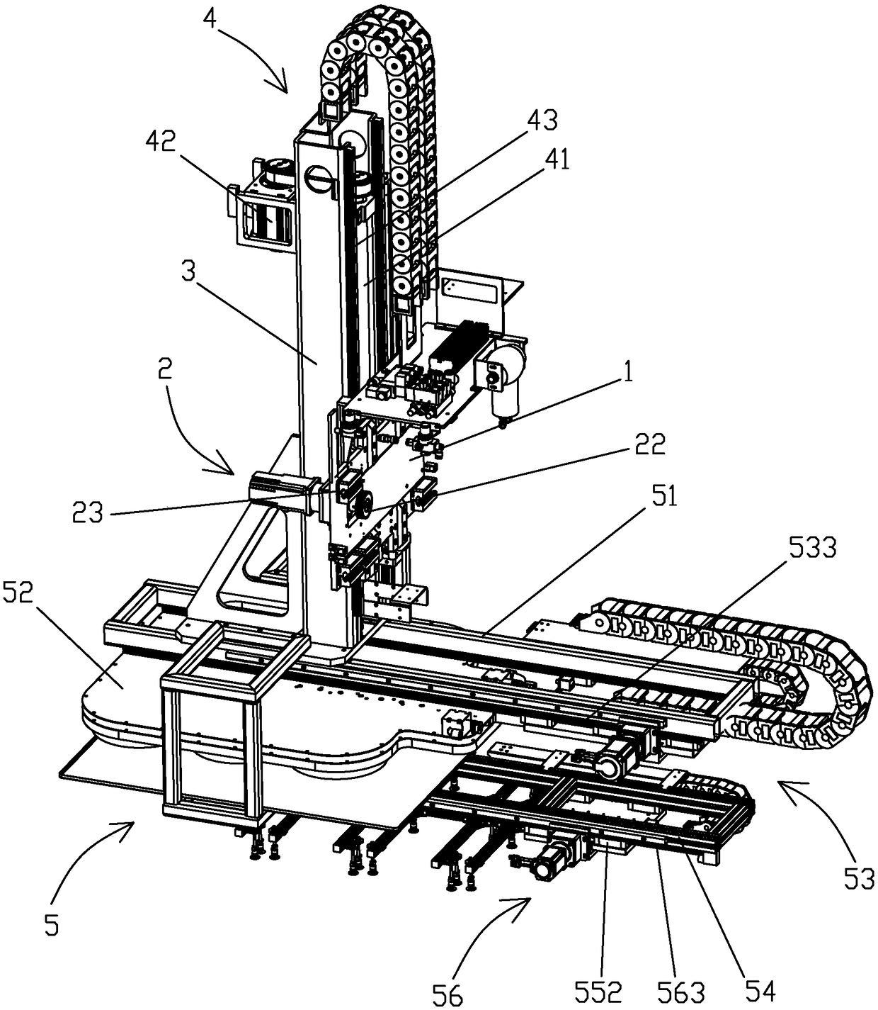 Paper matrix loading and unloading material manipulator with stable pick-and-place part mechanism