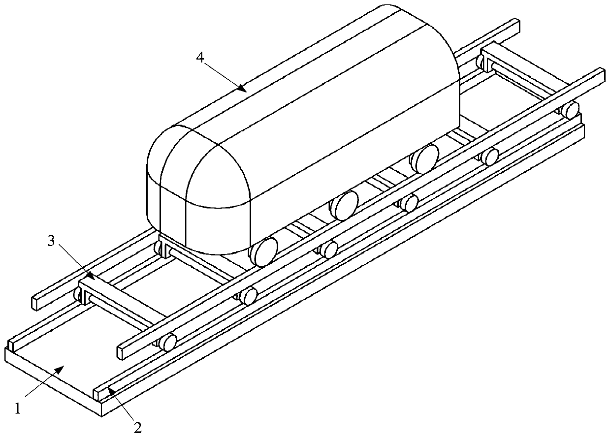 Double-stage track high speed railway transporting system