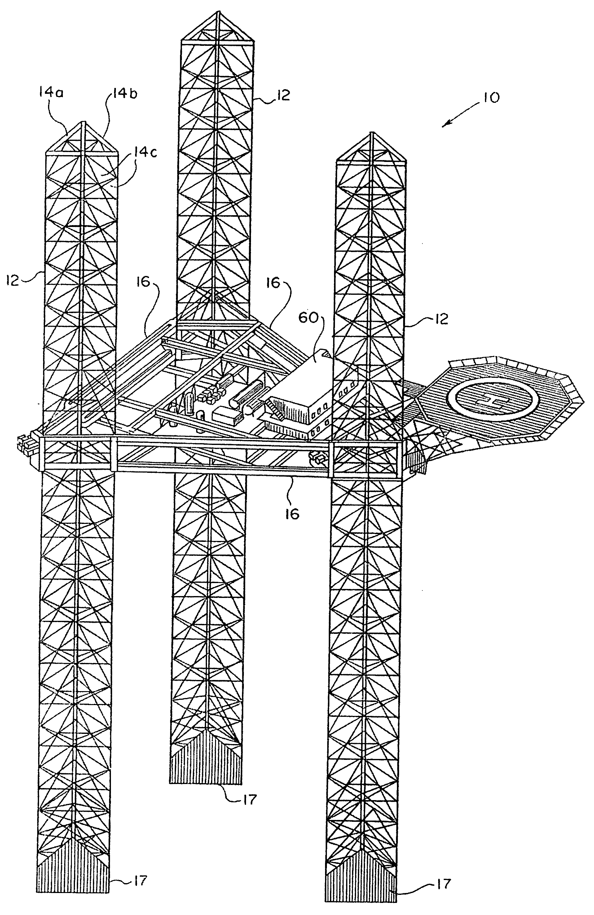 Self-elevating offshore structure