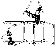 Space cell robot used for truss in-orbit assembly