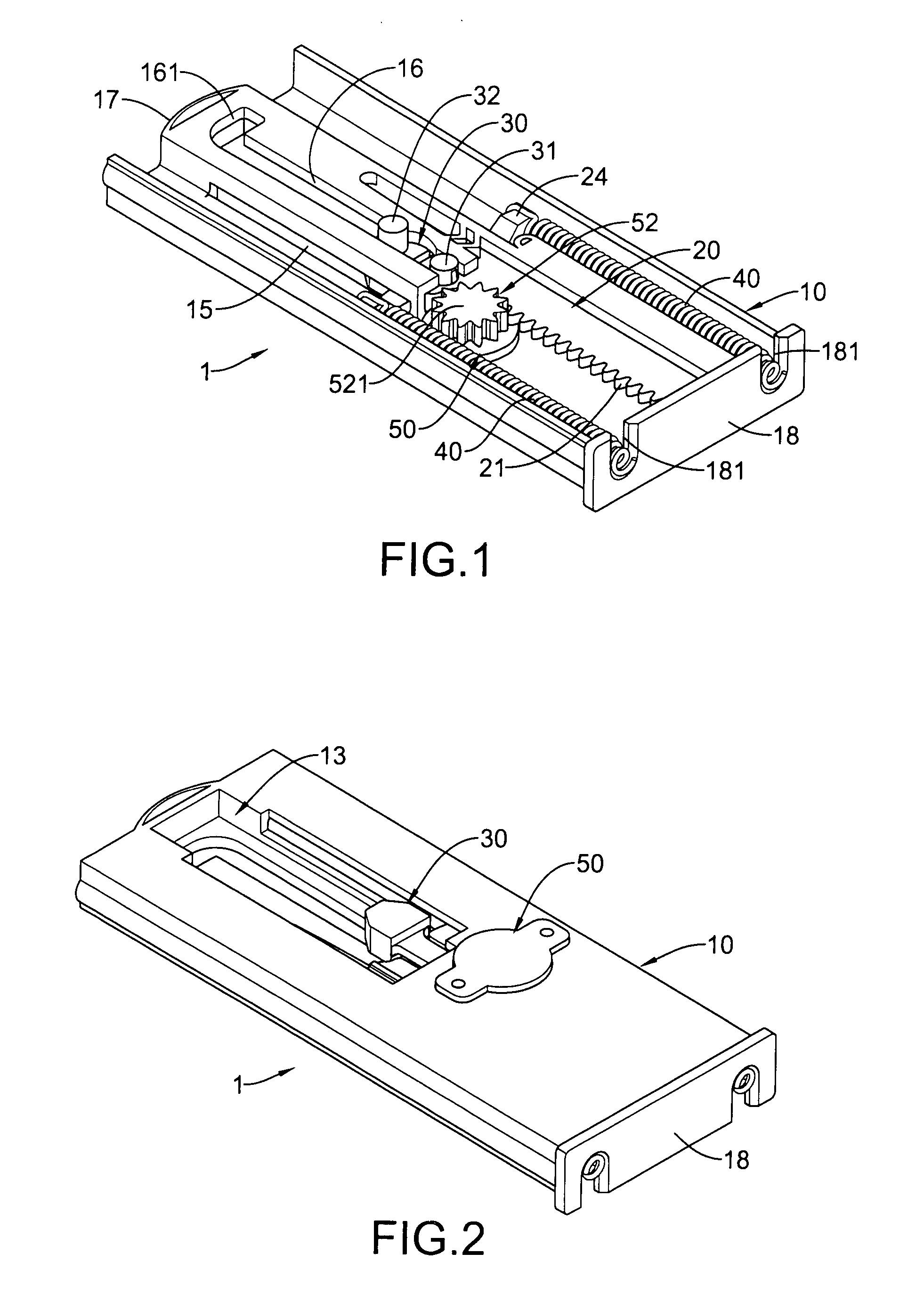 Auto-returning assembly with mechanical damper