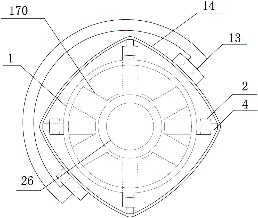 Hand-pressed rotary type jet-flow washer-dryer with hexagonal sliders and self-locking lifting cylinder