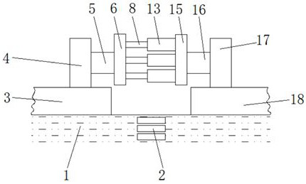 Rail transit platform edge telescopic type detachable step missing prevention threshold device