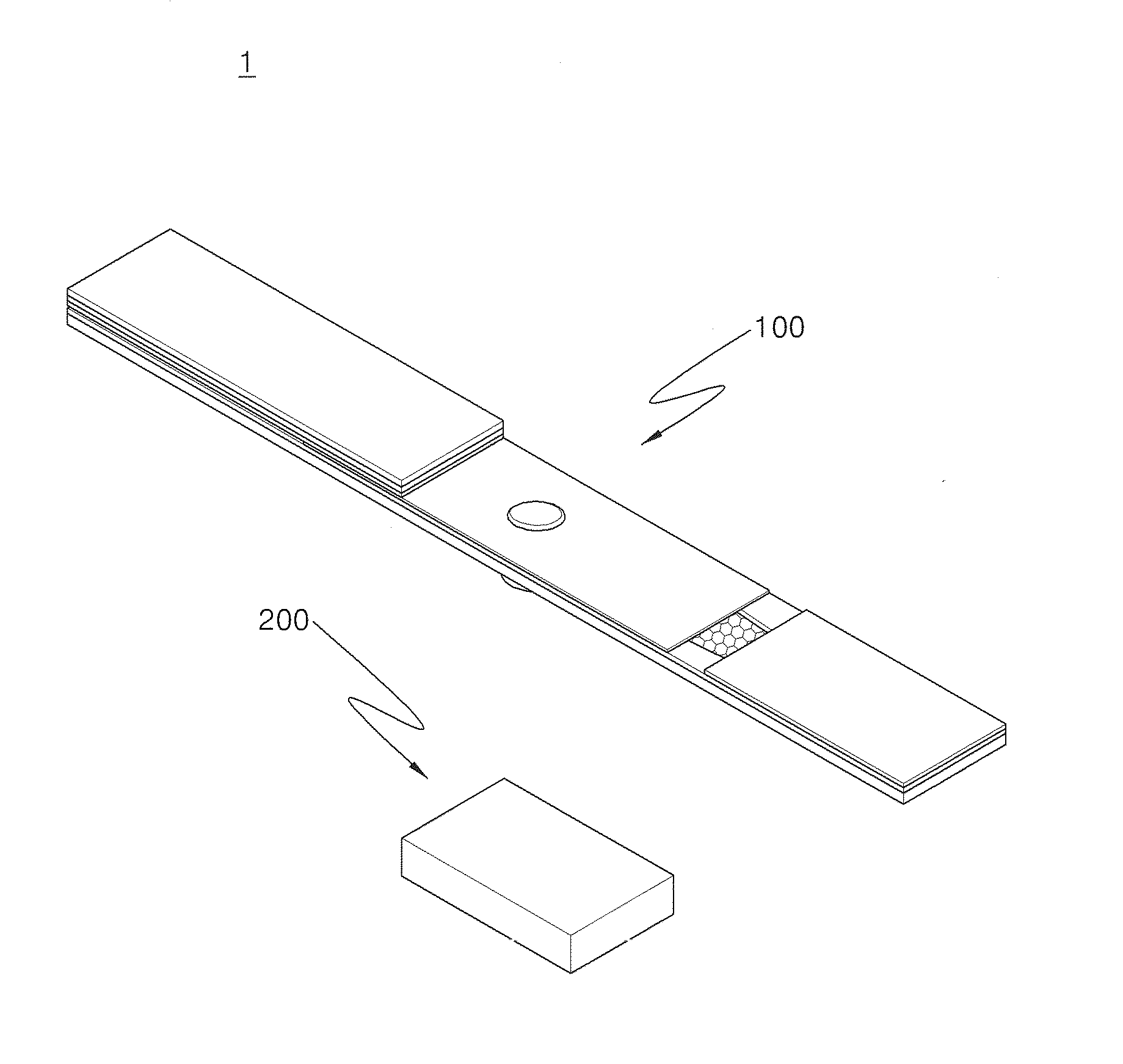 Biochip for measuring blood glucose levels, and blood glucose meter for smartphone, containing same