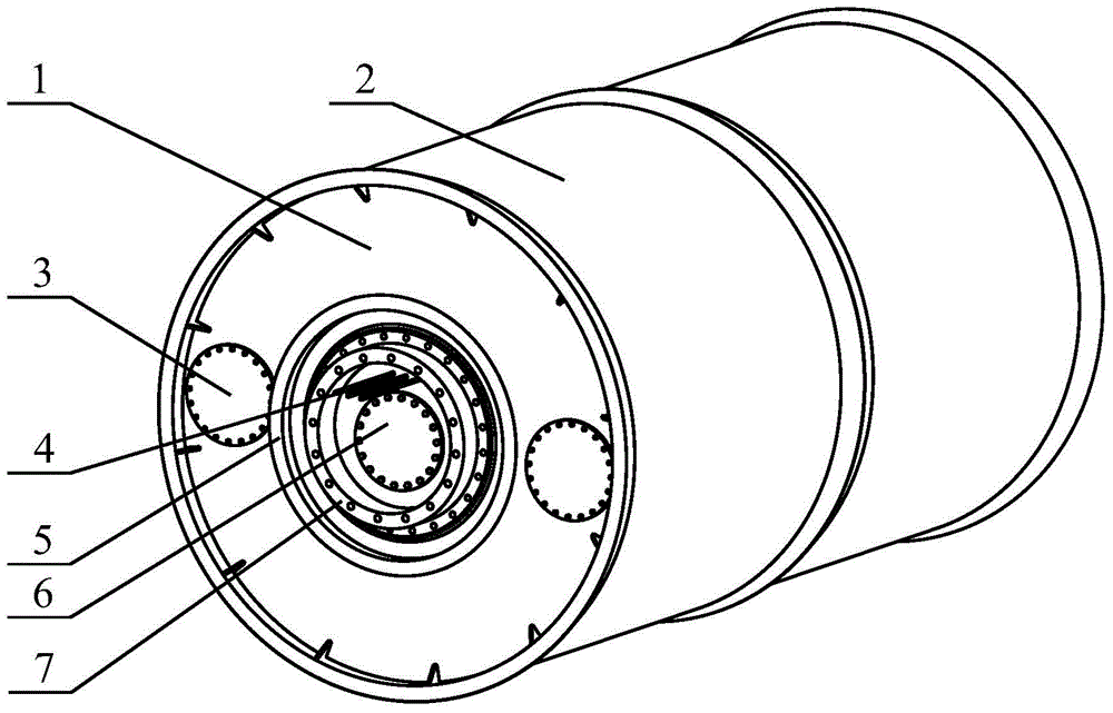Detachable tail drum for ships and ship installation method thereof
