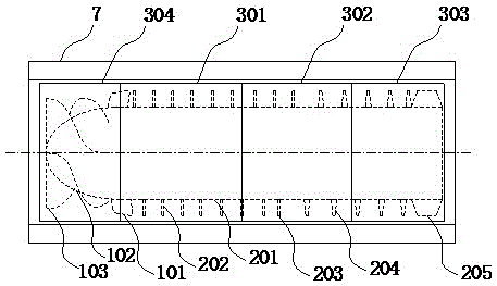 An axial feeding type integrated device for threshing and separating rice and wheat