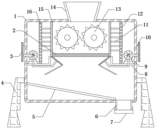 Rubber raw material crushing device for data line production