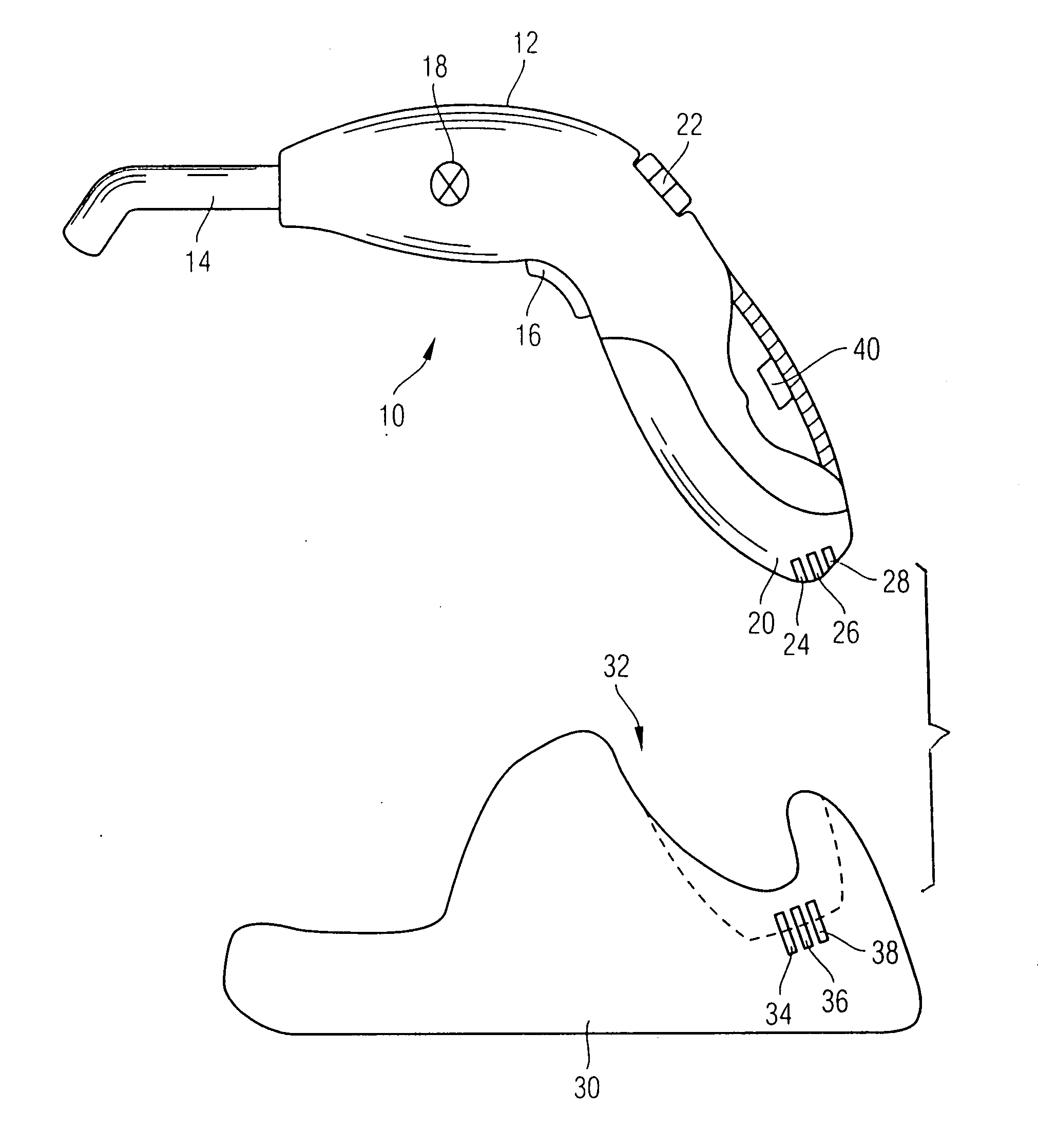 Hand-held light curing device