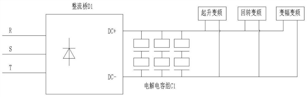 Measurement and control method for tower crane multi-variable-frequency operation electrical energy power and measurement and control system