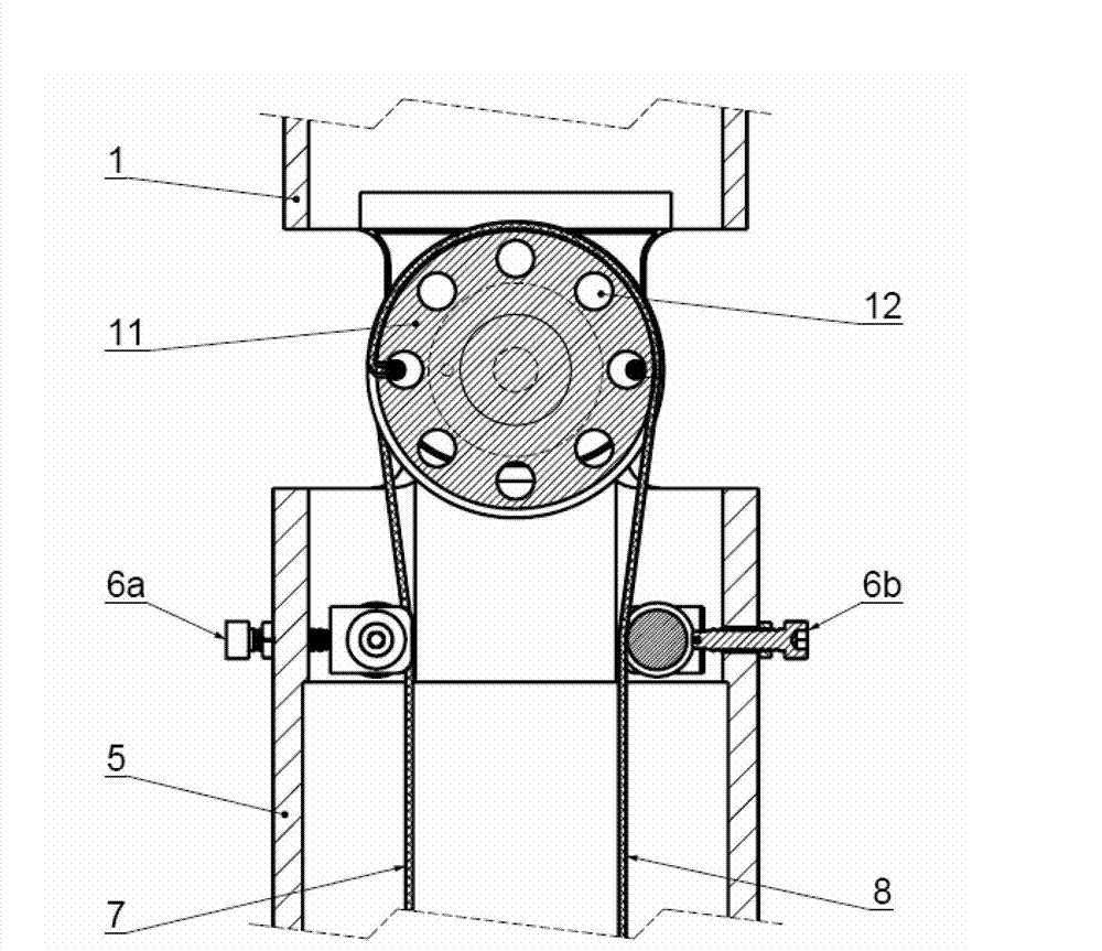 Mechanical arm high-angle controllable rotary joint device driven by two steel wire ropes