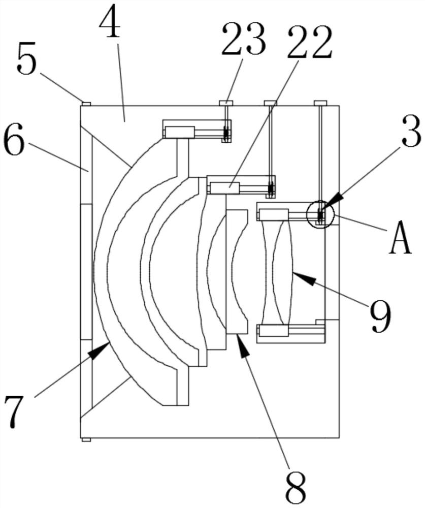 Optical lens light guide transmission structure
