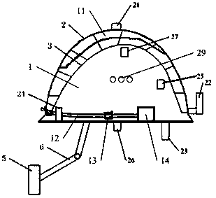 A wearing device with multi-module communication transmission based on electric power maintenance work