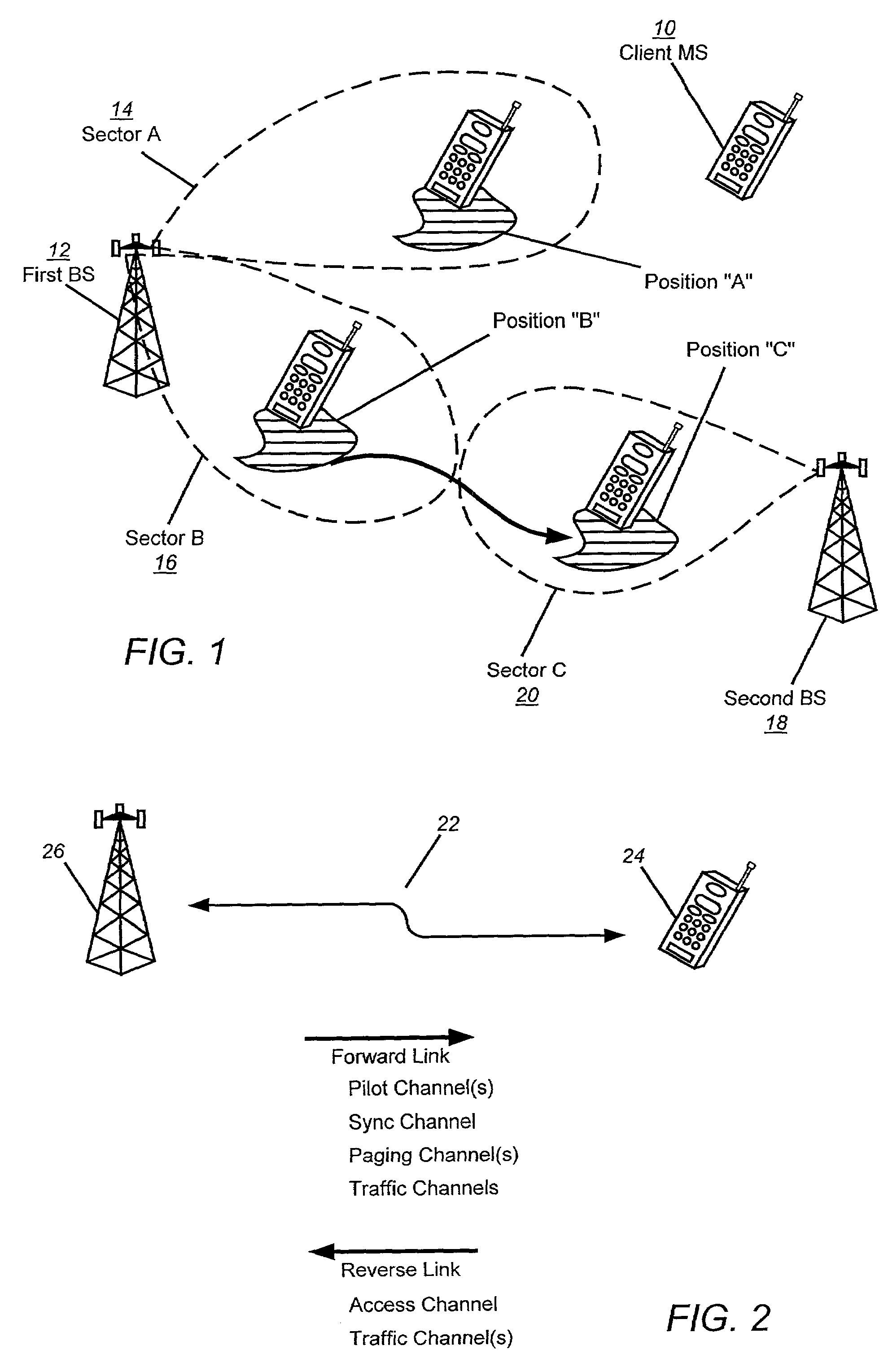 Forward link based rescue channel method and apparatus for telecommunication systems